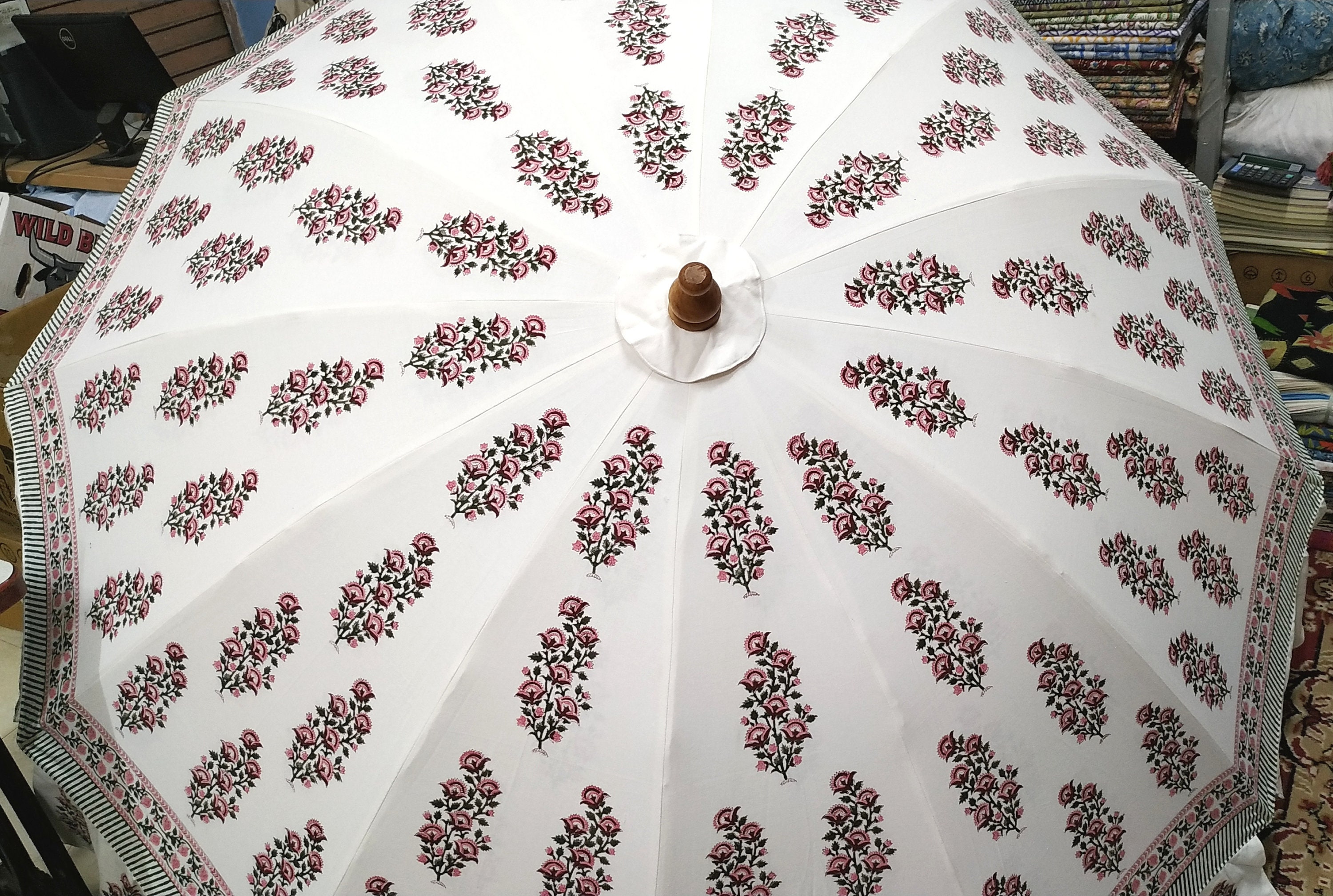 Gartenschirm Indische Florale Terrasse Sonnenschirm Block | Etsy