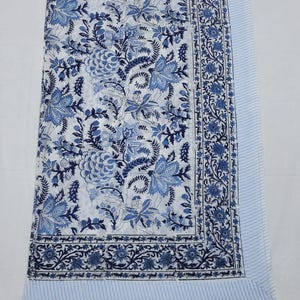 Indian Block Print Cotton Sarong: Beach Wrap Scarf (44x72 Inch)