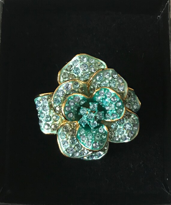 Joan Rivers Classic Collection, Floral Blue Crysta