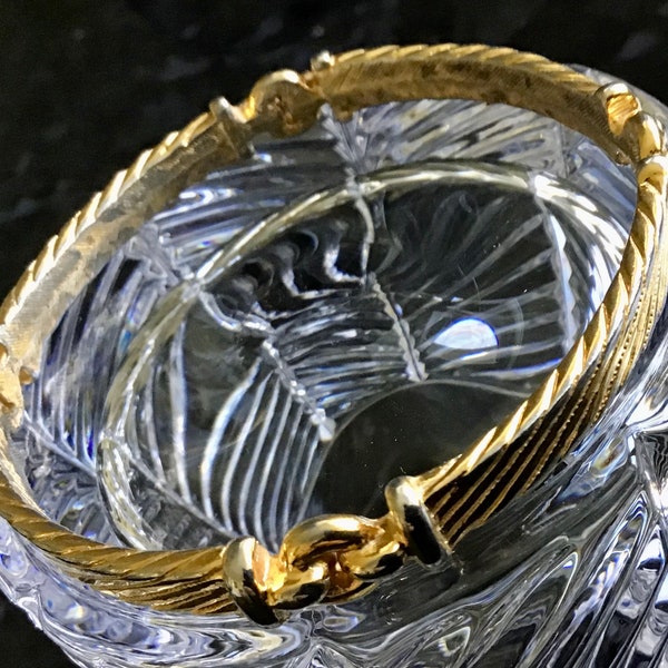 Monet Gold-tone with Silver-tone accents, Bangle Bracelet - Stamped Monet