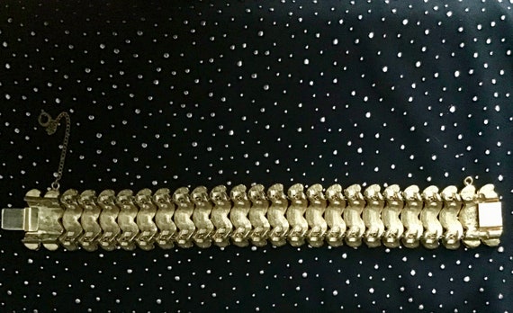 Rare Sarah Coventry, Gold & White Enamel Bracelet… - image 7