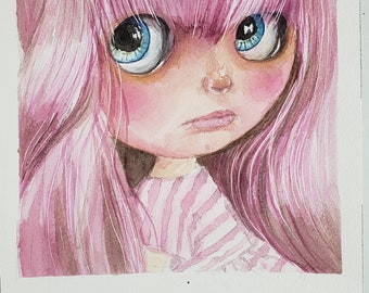 Single original copy - Watercolor paintings over 300gsm cold press paper