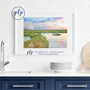 Watercolor Charleston Marsh, Marsh Watercolor, Lowcountry Marsh, Pastel Marsh, Charleston Pastel, Marsh Art, Coastal Art, Coastal Watercolor image 2