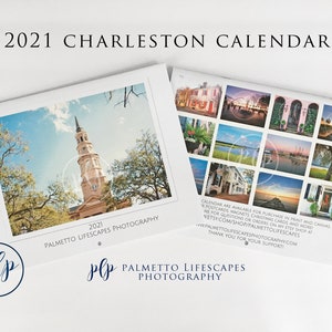 2021 Charleston Calendar Charleston Calendar South Carolina | Etsy