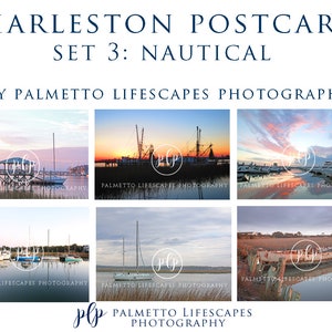 Charleston Postcards | Nautical — Shrimp boats, Charleston shrimp boats, Charleston waterfront, Marsh, Charleston Cards