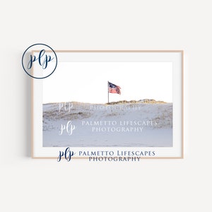 Americana, American Flag on the Beach, Summer Beach, Patriotic Beach, 4th of July, Memorial Day, Labor Day