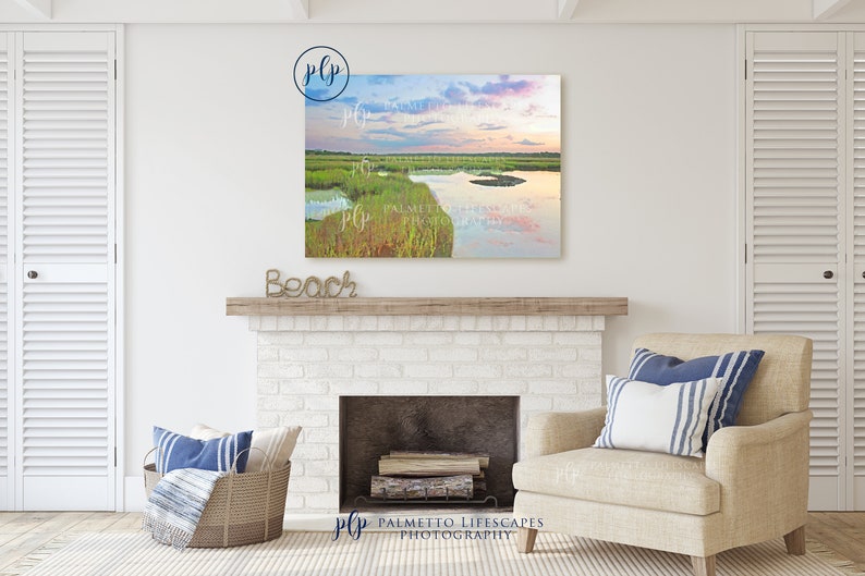 Watercolor Charleston Marsh, Marsh Watercolor, Lowcountry Marsh, Pastel Marsh, Charleston Pastel, Marsh Art, Coastal Art, Coastal Watercolor image 5