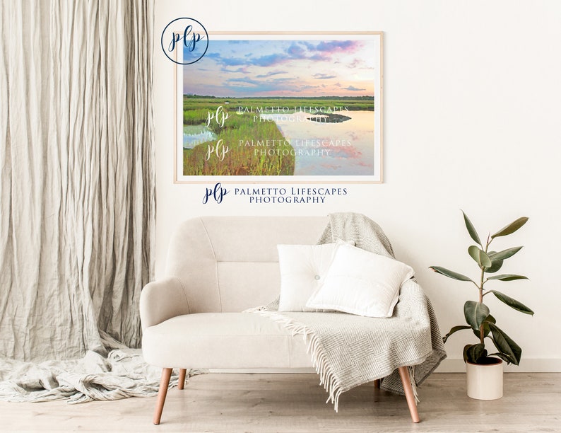 Watercolor Charleston Marsh, Marsh Watercolor, Lowcountry Marsh, Pastel Marsh, Charleston Pastel, Marsh Art, Coastal Art, Coastal Watercolor image 6