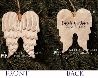 Crystal Double Memorial Angel Wing Hanging Ornament-Twin Baby Loss/Miscarriage 