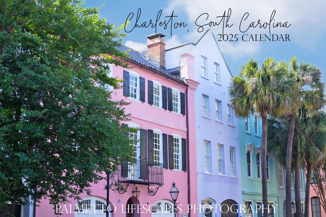 2025 Charleston Calendar, Charleston SC Etsy Sweden