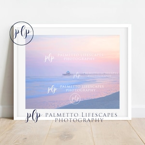 Folly Beach Watercolor | Folly Pier, Pastel Beach Art, Giclee Print, Beach Watercolor, Charleston Watercolor, Folly Beach