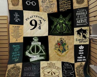 Harry Potter Always Keep Calm And Turn To Page 394 Fleece Blanket 50x60x80