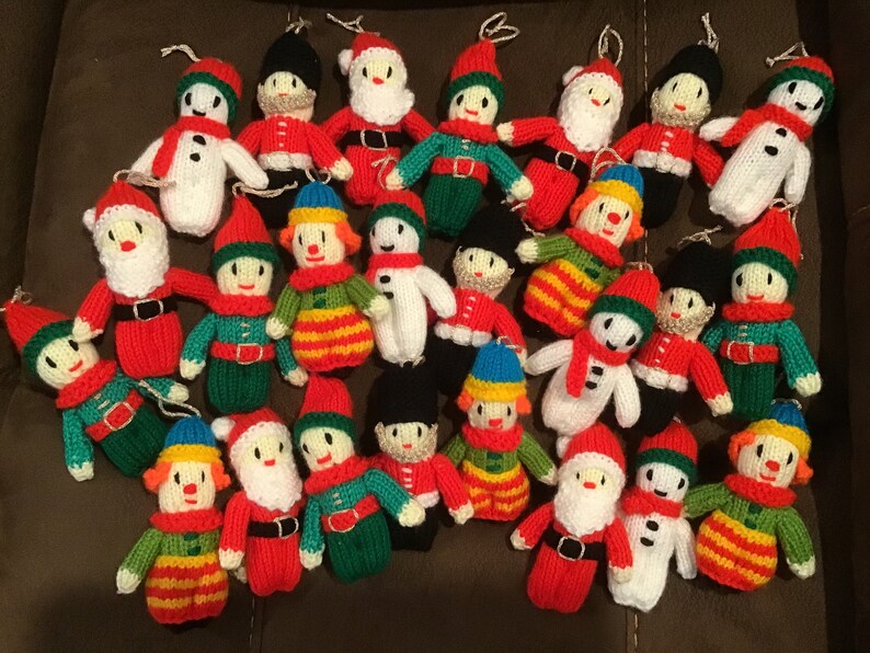 Hand knitted Christmas decorations  Etsy