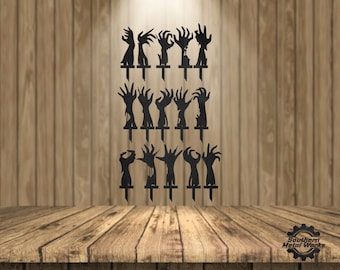 Halloween Zombie Hands-Garden Stake-SVG/DXF/PNG-Digital File Only