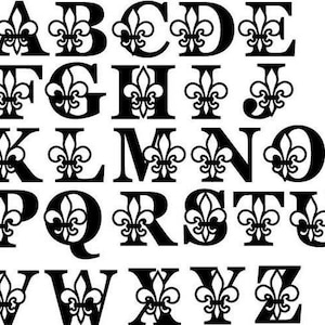 A-Z Fleur De Lis Monogram