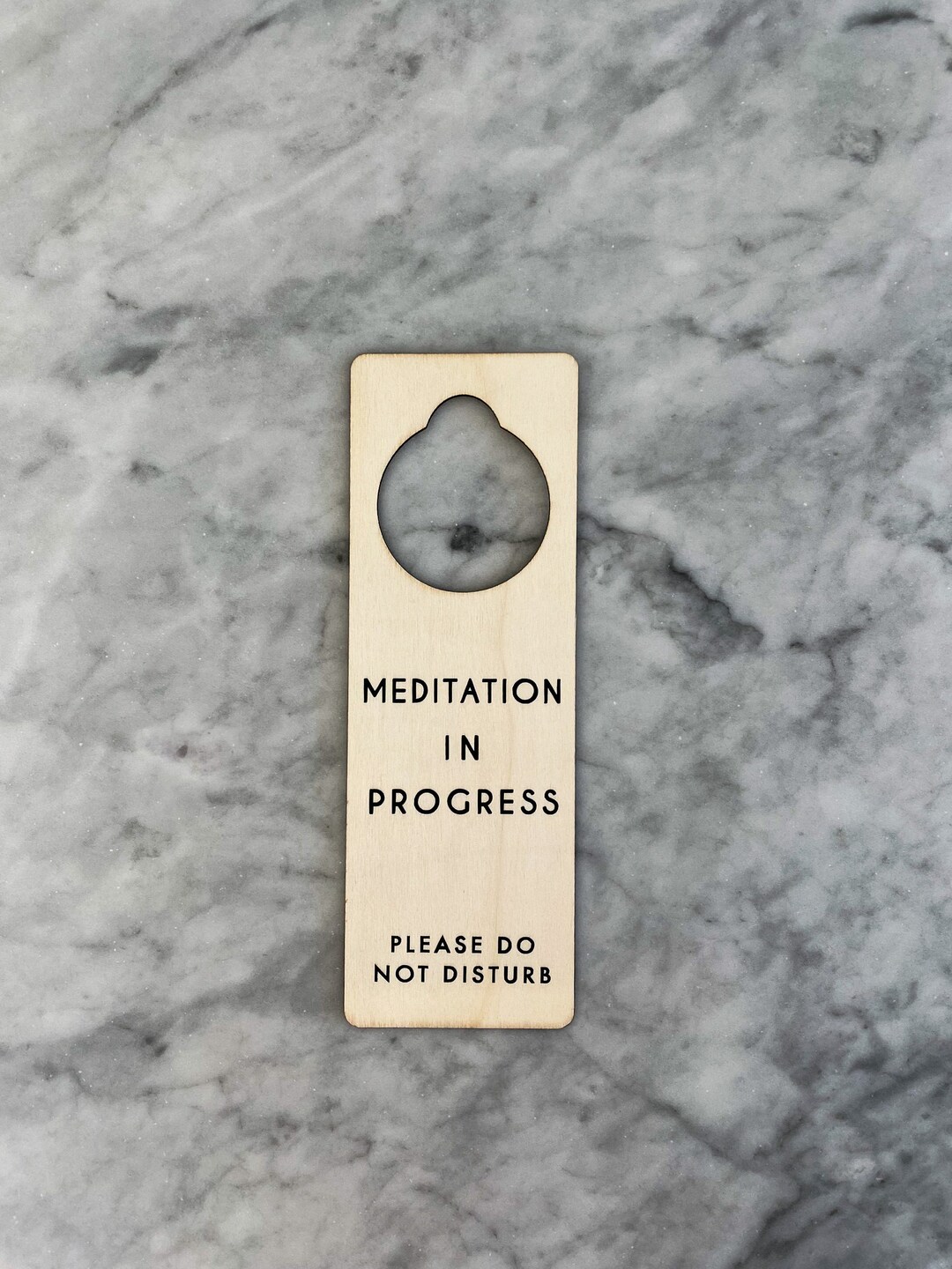 Meditation in Progress Door Knob Hanger Sign Yoga Mindful - Etsy