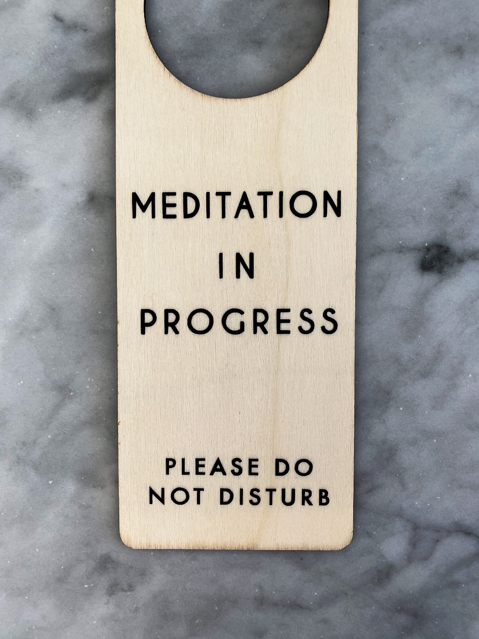Meditation in Progress Door Knob Hanger Sign Yoga Mindful | Etsy