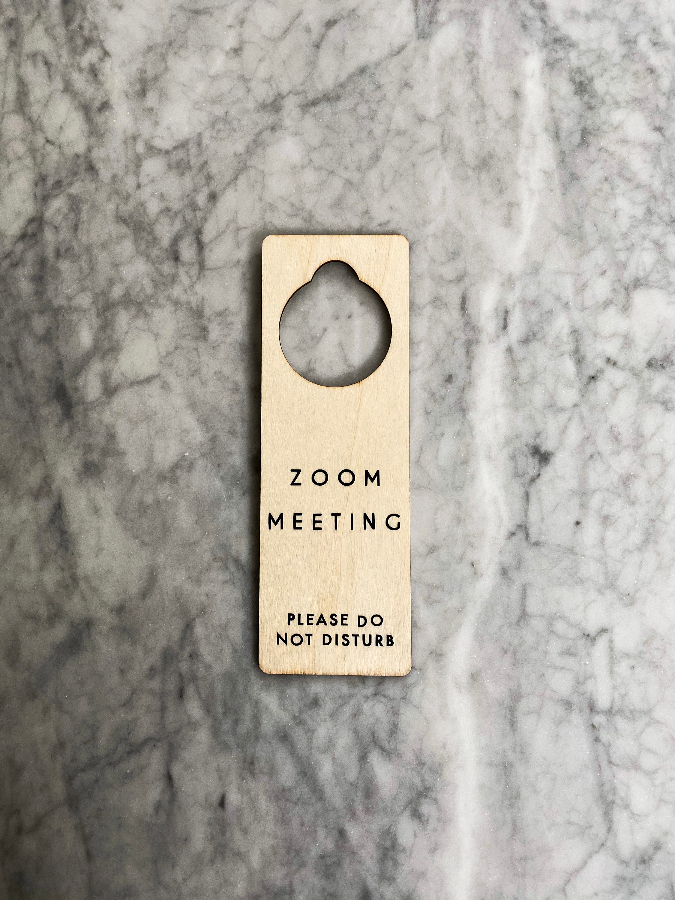 Zoom Meeting Door Knob Hanger Sign - Online Virtual E-Learning Work H…