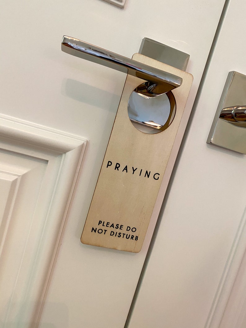Praying Door Knob Hanger Sign Religious Prayer Love Praise | Etsy