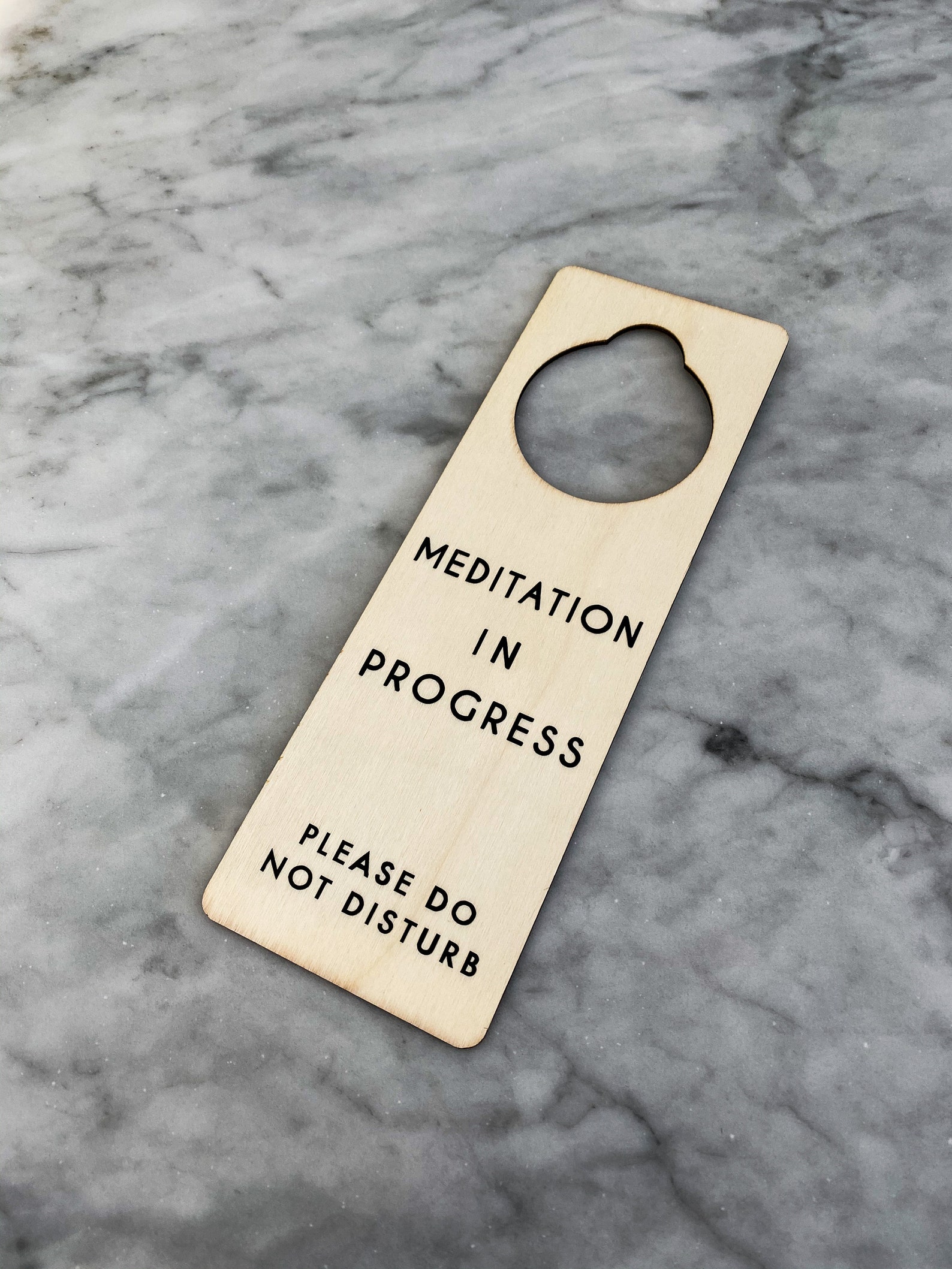 Meditation in Progress Door Knob Hanger Sign Yoga Mindful | Etsy