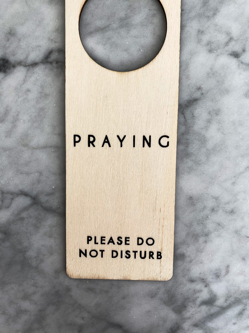 Praying Door Knob Hanger Sign Religious Prayer Love Praise | Etsy