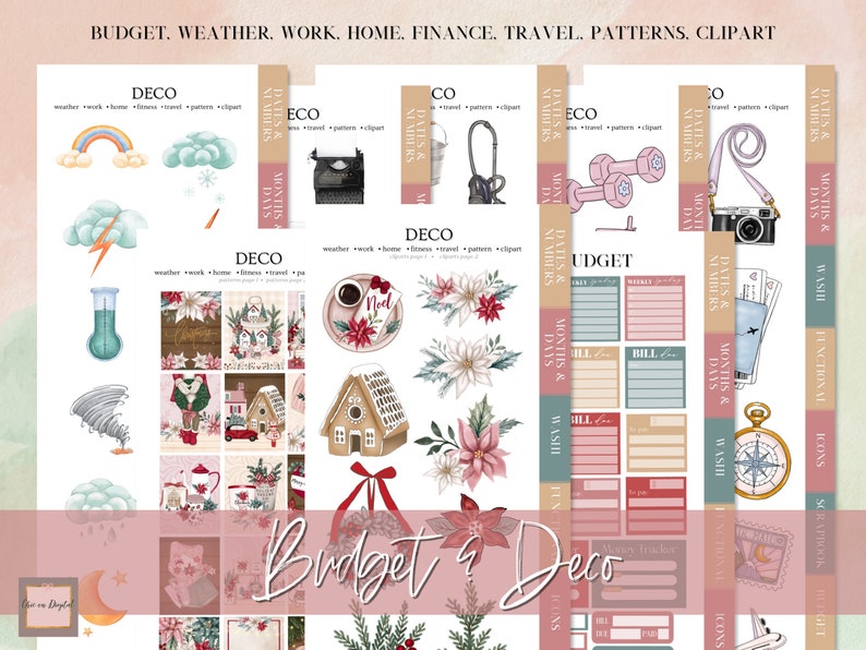 DIGITAL STICKER BUNDLE, Goodnotes stickers, Christmas digital stickers, sticker for planner, Red christmas, Essential Digital Stickers, widget, days of the week, washi stickers, digital sticker pack, icon sticker, months & days, digital memo sticker,