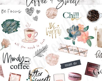 COFFEE GOODNOTE Stickers, sweet Goodnotes Stickers, Various coffee sticker, Pre-cropped png stickers, coffee lover goodnotes stickers, photo
