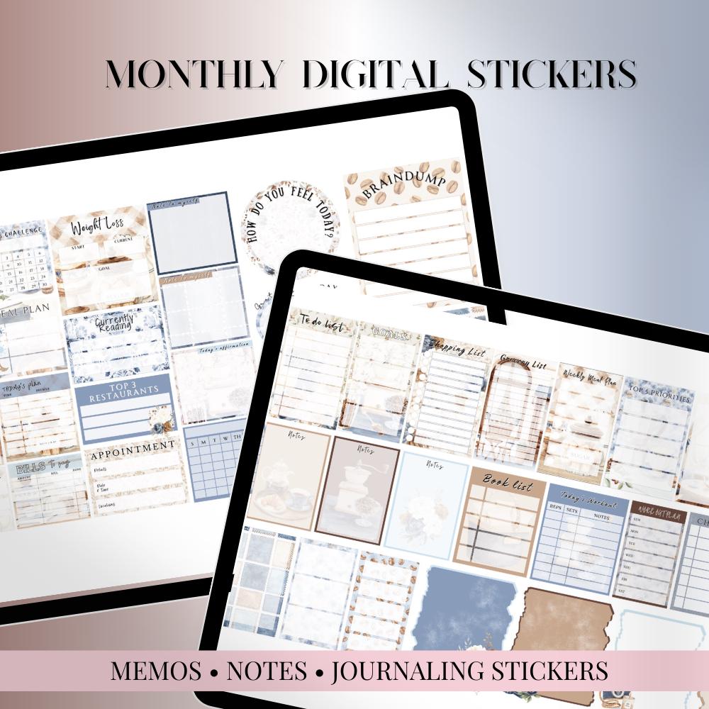 MAY 2026 Goodnotes Noteful Digital STICKERS, Coffee Lover Digital ...