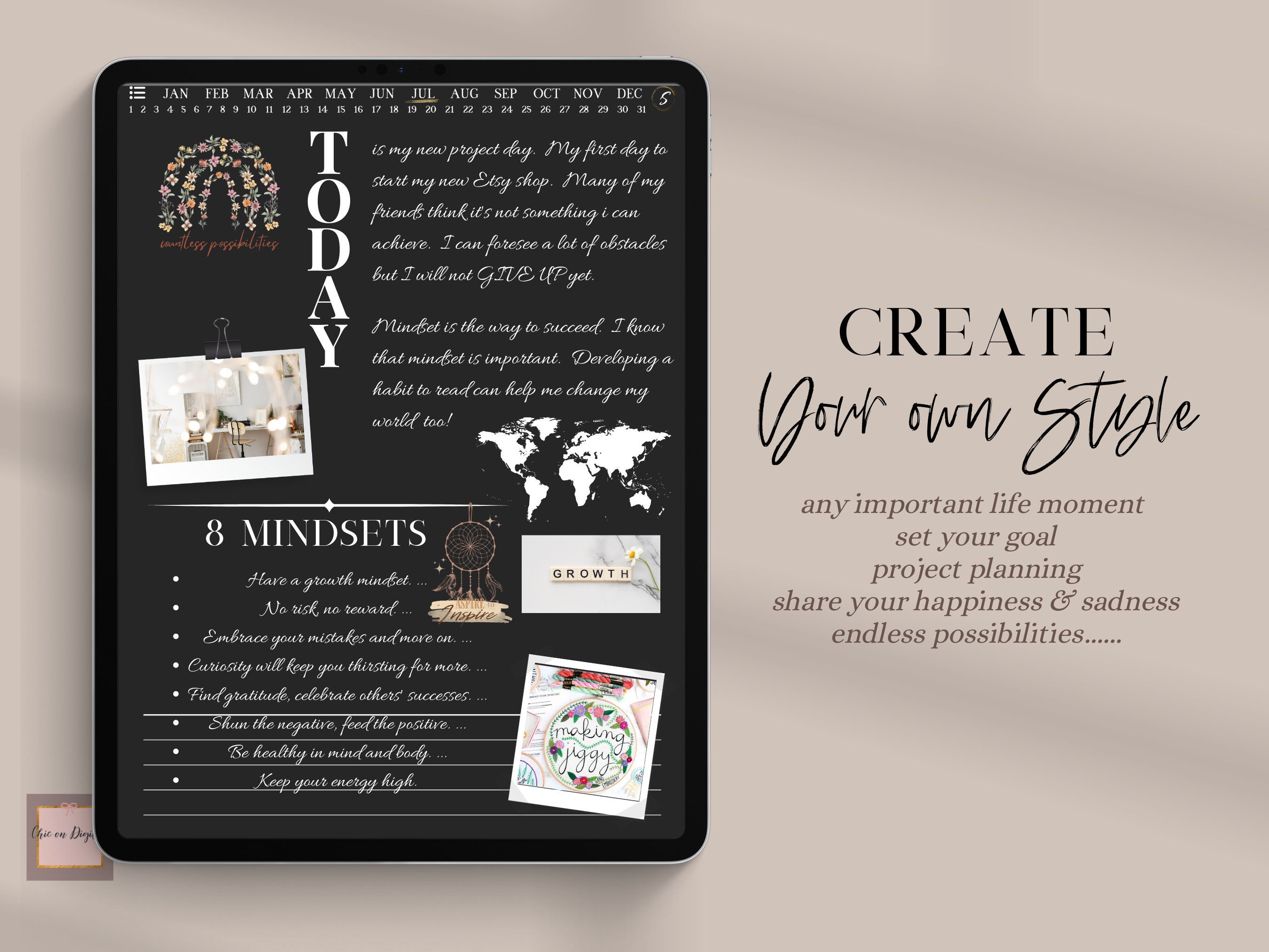 DIGITAL Notebook, Goodnotes Journal, Notebooks With Tabs, Notability ...