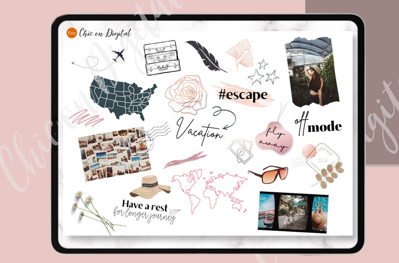 DIGITAL Travel PLANNER STICKERS Trip Goodnotes Sticker - Etsy