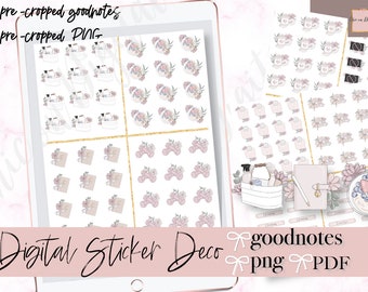 GENERAL DIGITAL PLANNER Stickers, Goodnotes Sticker, Digital planning stickers,  Cleaning Stickers, healthy meal sticker, work out stickers