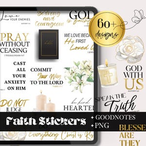 FAITH GoodNotes Aufkleber, Glaube digitale Aufkleber, Gebet Journal Aufkleber, Bibel Vers Aufkleber für christlichen Planer, Bibel Journal Noteself