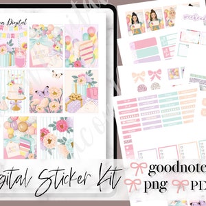 BIRTHDAY GOODNOTES STICKERS, Celebration digital stickers, birthday GoodNotes Planner stickers, special day goodnotes, iPad Planner Stickers