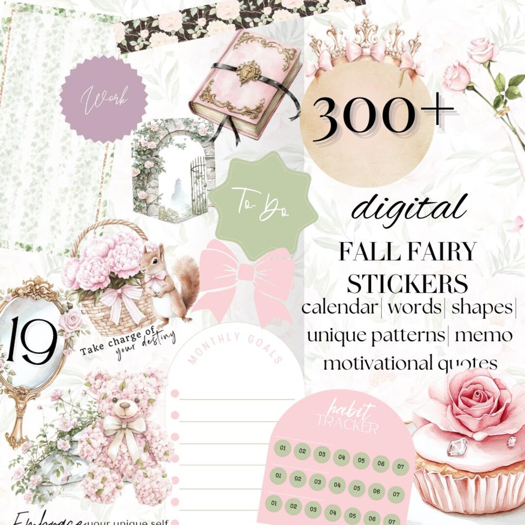 Fall Fairy Dream Digital Sticker Bundle, Goodnotes Digital Sticker for ...