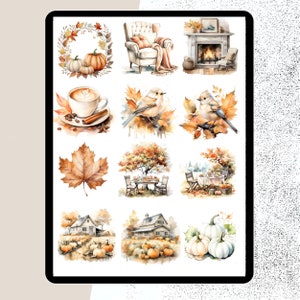 FALL THANKSGIVING Digital Sticker, Motivation Stickers, Sticker for GoodNotes, Noteshelf, November Sticker, Autumn Reading, goodnotes widget