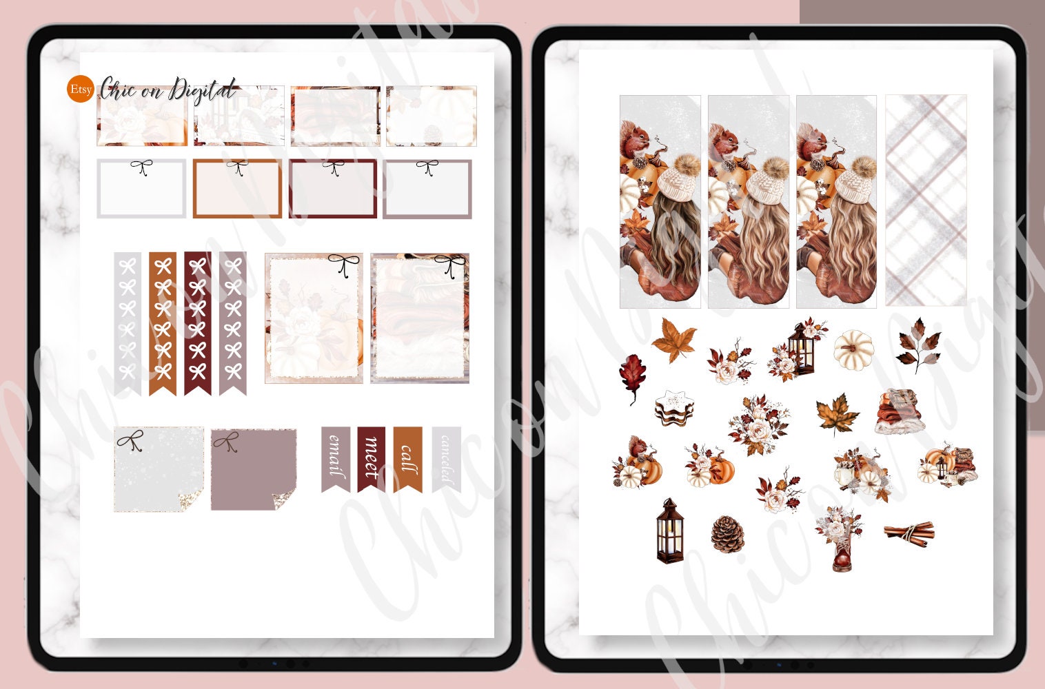 FALL HOME GOODNOTES Weekly Cozy Home Digital Stickers - Etsy