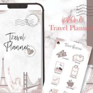 iPhone Travel planner, GoodNotes Travel planner, Mobile Travel planner, digital travel planner, iPad Travel Planner, digital itinerary plan