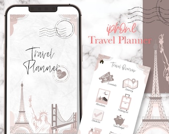 iPhone Travel planner, GoodNotes Travel planner, Mobile Travel planner, digital travel planner, iPad Travel Planner, digital itinerary plan