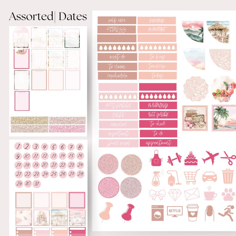 DIGITAL Travel PLANNER STICKERS Goodnotes Vacation Planning Checklist ...