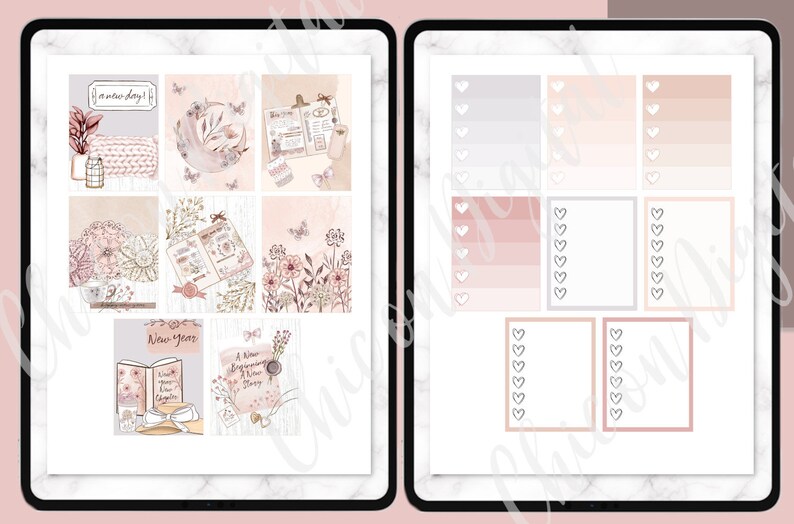 NEW YEAR Goodnotes Stickers Happy New Year Digital Stickers - Etsy