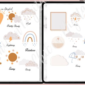 WEATHER DIGITAL Sticker, Weather Goodnotes Sticker, Digital Planning ...