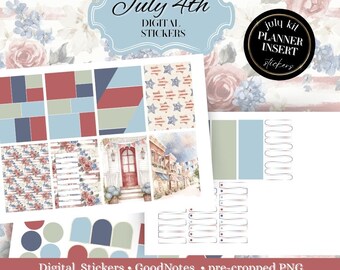 July 4th Ipad Planner insert: Mega kit independence day Noteful Collection, DIGITAL PLANNER INSERTS, Slim Planning Insert, Goodnotes Sticker