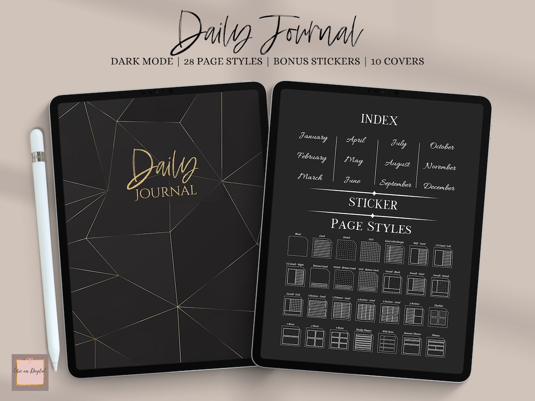DIGITAL Notebook, Goodnotes Journal, Notebooks With Tabs, Notability ...