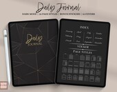 DIGITAL Notebook, GoodNotes Journal, Notebooks with Tabs, Notability Notebook, Dark Mode GoodNotes Pages, digital diary for ipad, grid, dot