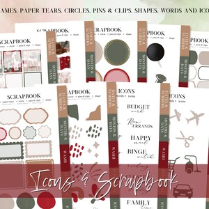 DIGITAL STICKER BUNDLE, Goodnotes stickers, Christmas digital stickers, sticker for planner, Red christmas, Essential Digital Stickers, widget, days of the week, washi stickers, digital sticker pack, icon sticker, months & days, digital memo sticker,