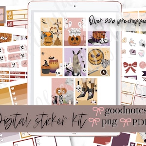 HALLOWEEN DIGITAL PLANNER Sticker, Halloween Goodnotes planner sticker, Witch Planner Sticker, Goodnotes weekly kit, October digital sticker