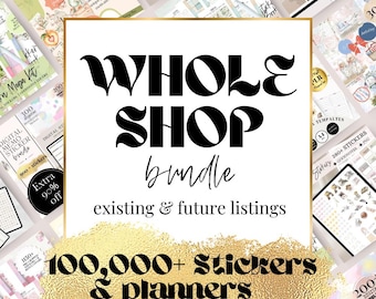 Over 110,000 Whole Shop BUNDLE Digital Sticker ,GoodNotes  Notbility Sticker Bundle,2025 Digital Planner Bundle Undated 2025 planner access