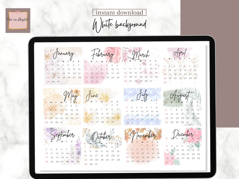 2023 DIGITAL CALENDAR Stickers 2023 Goodnotes Calendar - Etsy