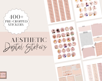 Aesthetic DIGITAL STICKERS, digital quote stickers, manifestation goodnotes, Self Care Aesthetic Digital STICKERS, GoodNotes Stickers, mani