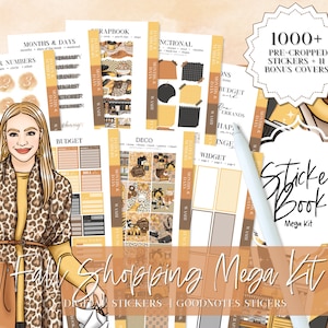 FALL GOODNOTES STICKER, fall sticker set, goodnotes stickers, digital planning stickers, sticker bundle for goodnotes, onenote, notability